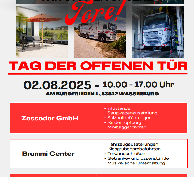 Tag der offenen Tür am 2. August 2025 – Feiern Sie mit uns 15 Jahre Brummi Center