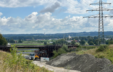 Einblick Bauabschnitt 3.2 Westtangente bei Wernhardsberg